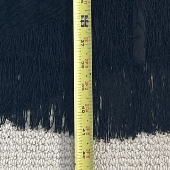 Vintage Mayvens Witchy Vamp Whimsygoth Midi Dress 13 Cocktail Fringe Bodycon - Picture 3 of 12